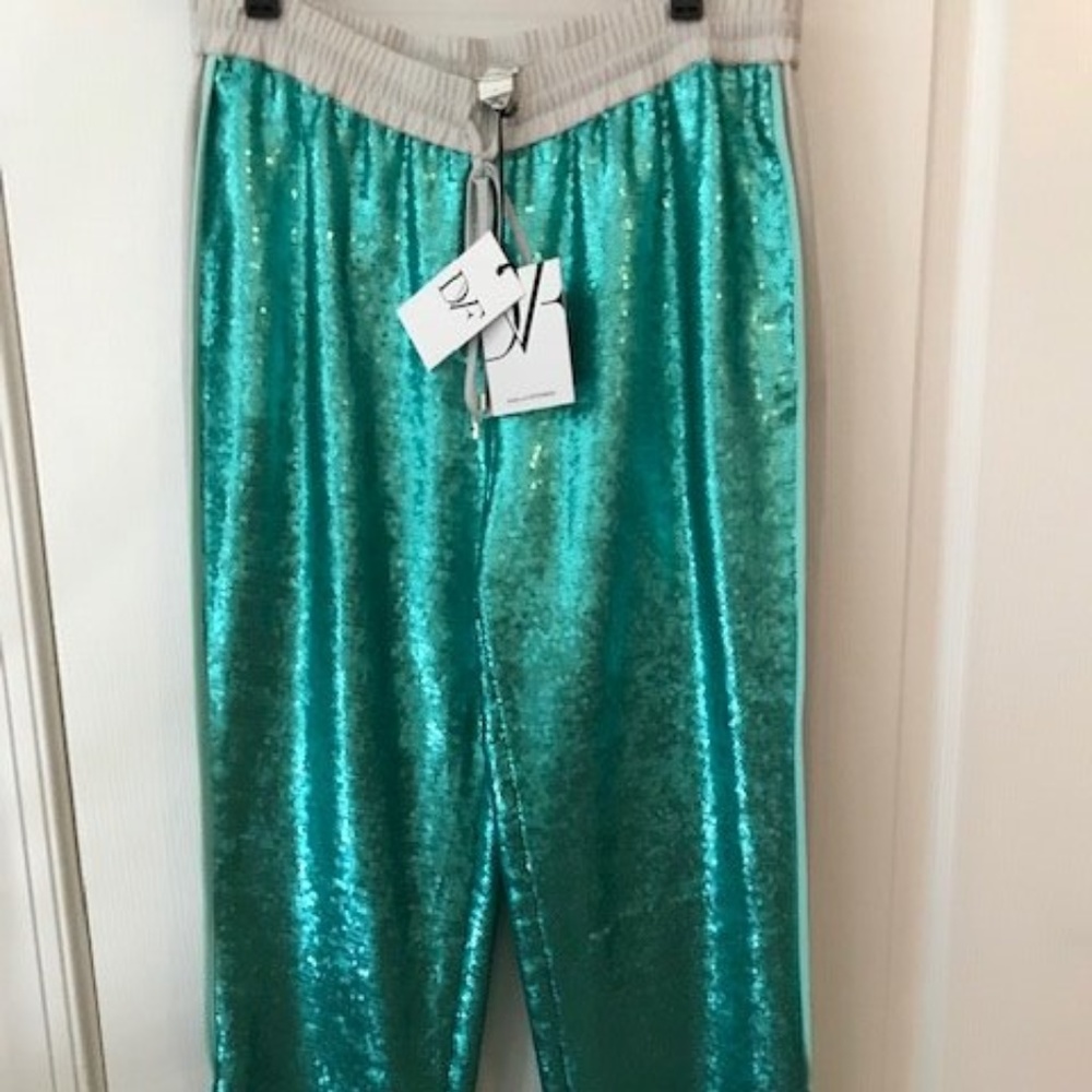 DFV Turquoise Sequin Pant